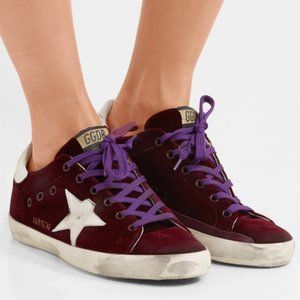 Golden Goose Superstar Purple Velvet Size 7